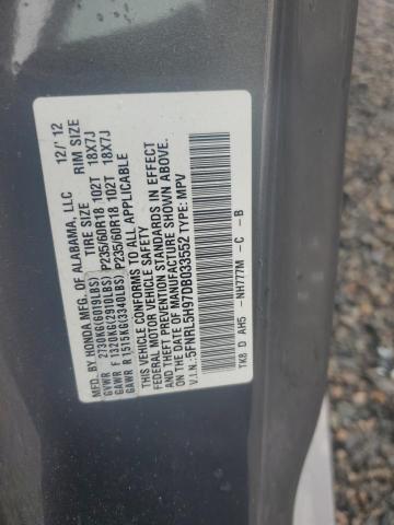 5FNRL5H97DB033552 - 2013 HONDA ODYSSEY TOURING Boz foto 13