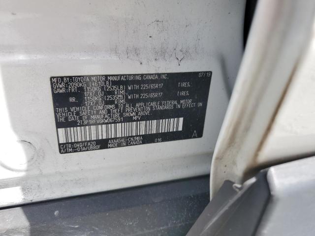 2T3P1RFV6KW067591 - 2019 TOYT RAV4 XLE Ağ foto 13