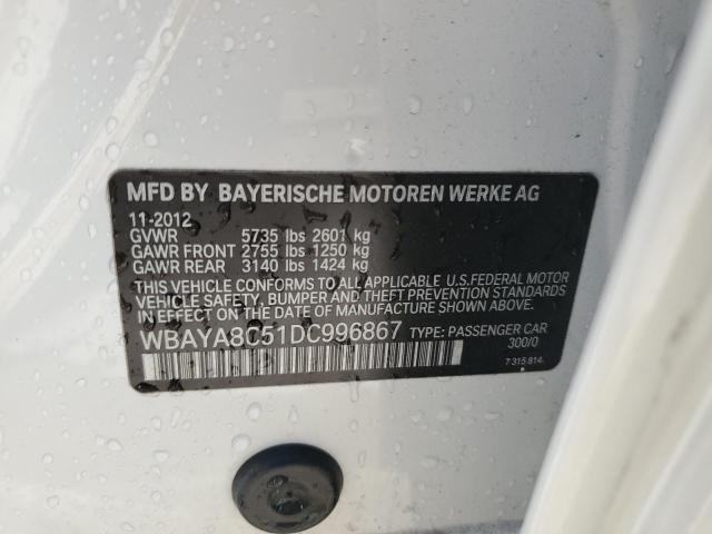 WBAYA8C51DC996867 - 2013 BMW 750 I WHITE photo 13