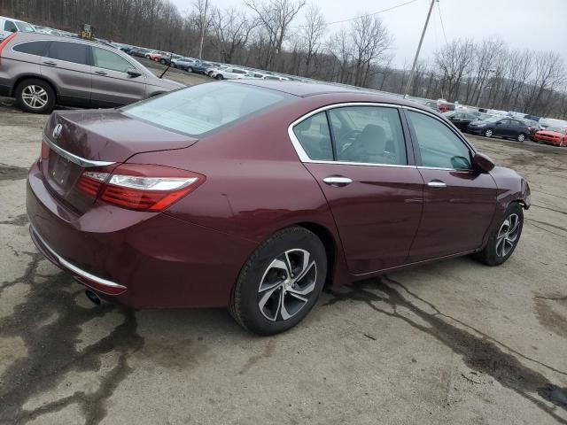 1HGCR2F32GA039436 - 2016 HONDA ACCORD LX BURGUNDY photo 3