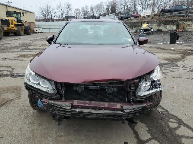 1HGCR2F32GA039436 - 2016 HONDA ACCORD LX BURGUNDY photo 5