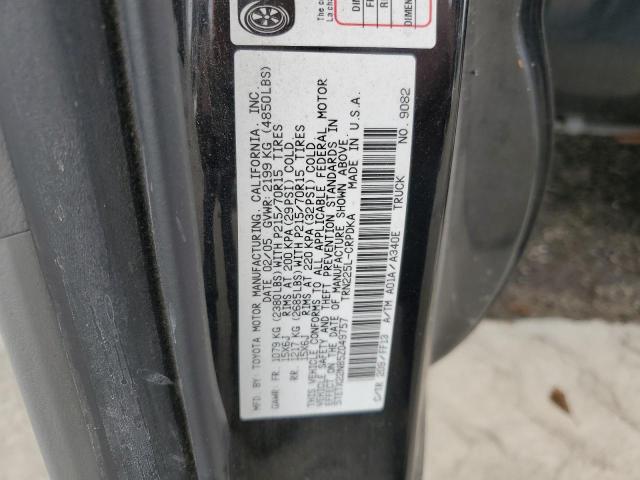 5TETX22N85Z049757 - 2005 TOYOTA TACOMA ACCESS CAB Қара фото 12