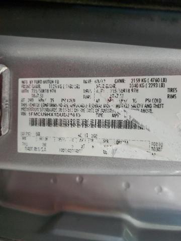 1FMCU9HX1DUD21613 - 2013 FORD ESCAPE SEL GRAY photo 13