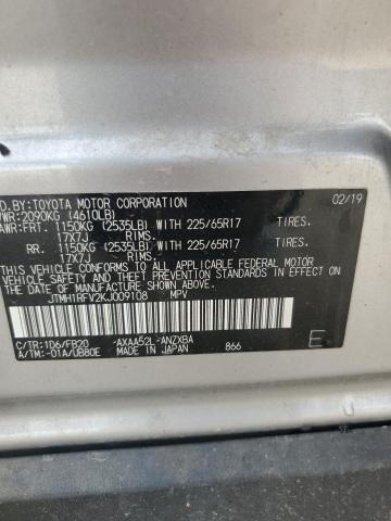 JTMH1RFV2KJ009108 - 2019 TOYOTA RAV4 LE Сріблястий фото 13