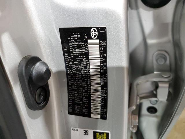 5YFB4MDE1SP286637 - 2025 TOYOTA COROLLA LE SILVER photo 12