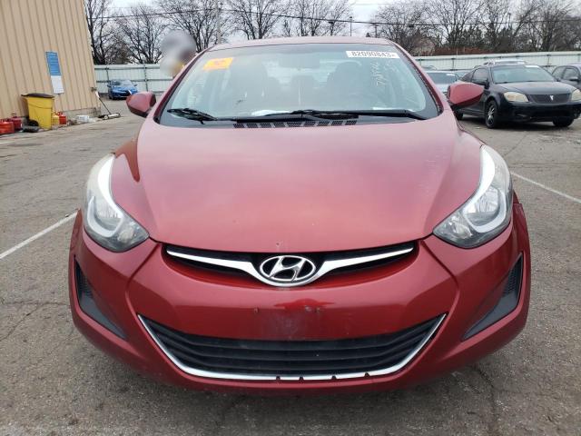 5NPDH4AE9GH738176 - 2016 HYUNDAI ELANTRA SE RED photo 5