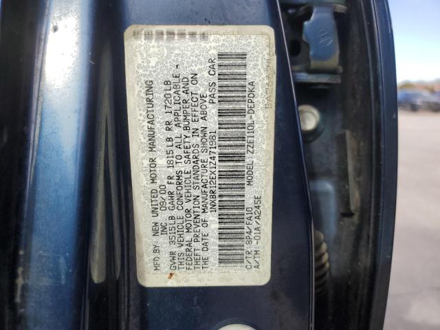 1NXBR12EX1Z471981 - 2002 TOYOTA COROLLA CE BLUE photo 12