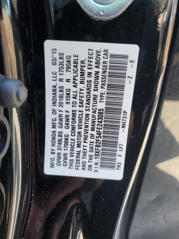 19XFB2F54FE243085 - 2015 HONDA CIVIC LX BLACK photo 12