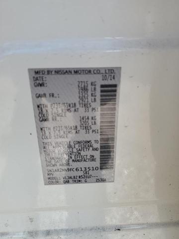 5N1AR2MN9FC613510 - 2015 NISSAN PATHFINDER S Ağ foto 13