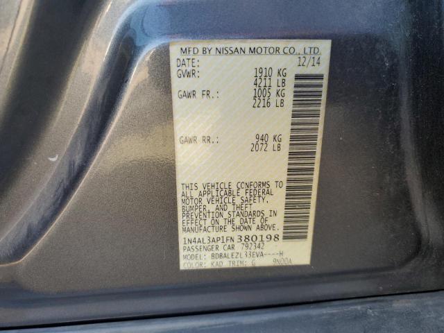 1N4AL3AP1FN380198 - 2015 NISSAN ALTIMA 2.5 رمادي صورة 12