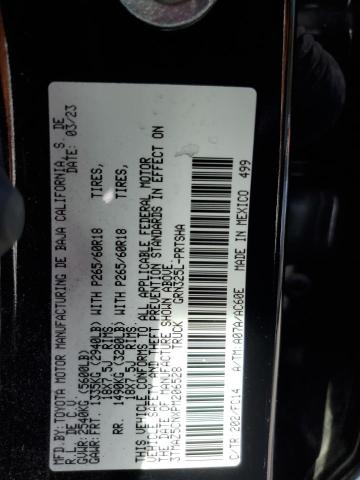 3TMAZ5CNXPM206528 - 2023 TOYOTA TACOMA DOUBLE CAB BLACK photo 12