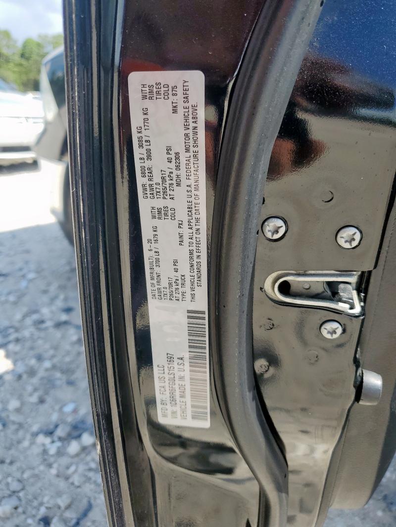 1C6RR6FG0LS151697 - 2020 RAM 1500 CLASS TRADESMAN Qara foto 12