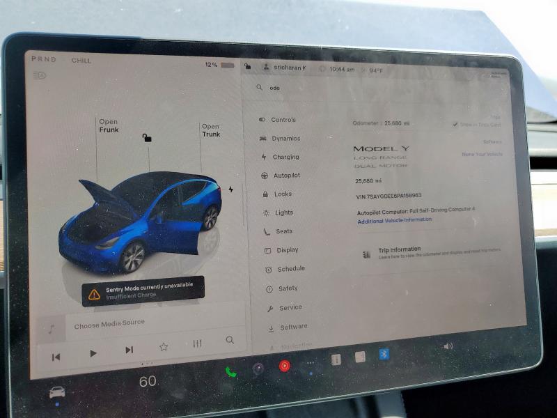 7SAYGDEE6PA158963 - 2023 TESLA MODEL Y 蓝色 照片 9