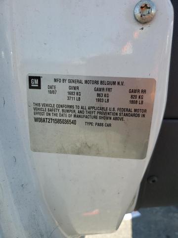 W08AT271585036540 - 2008 SATURN ASTRA XR WHITE photo 12