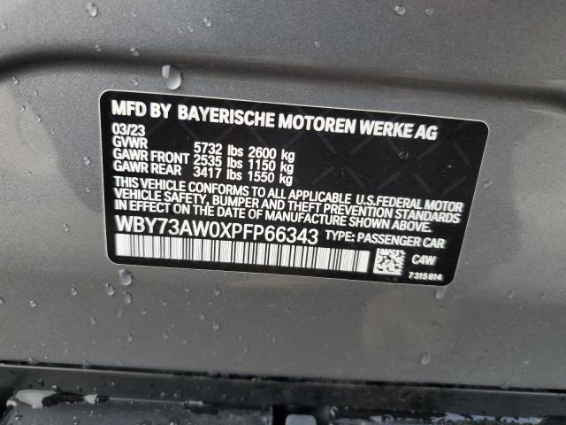 WBY73AW0XPFP66343 - 2023 BMW I4 EDRIVE4 CHARCOAL photo 12