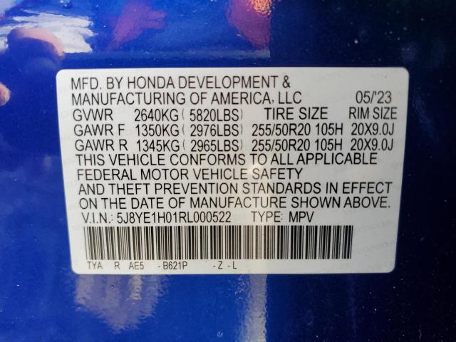 5J8YE1H01RL000522 - 2024 ACURA MDX A-SPEC BLUE photo 14