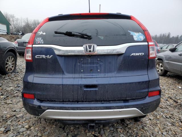 2HKRM4H73FH701213 - 2015 HONDA CR-V EXL BLUE photo 6