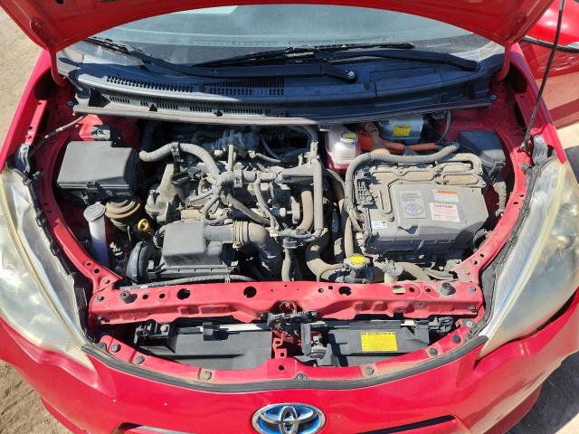 JTDKDTB3XC1007266 - 2012 TOYOTA PRIUS C RED photo 11