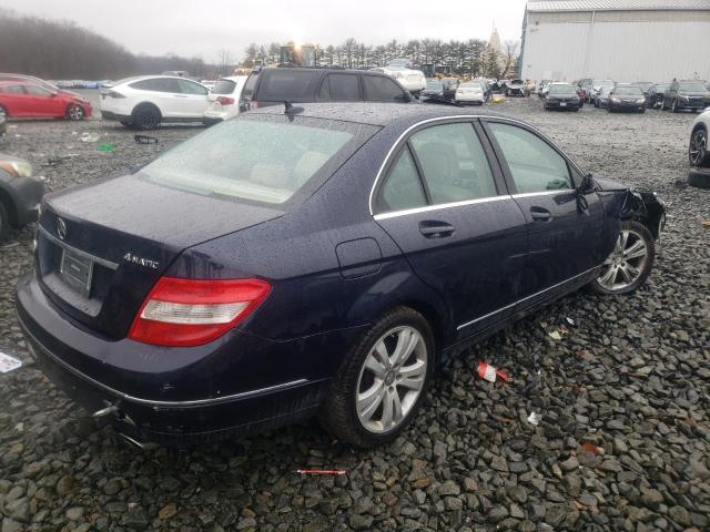 WDDGF8BB9BR170050 - 2011 MERCEDES-BENZ C 300 4MATIC BLUE photo 3