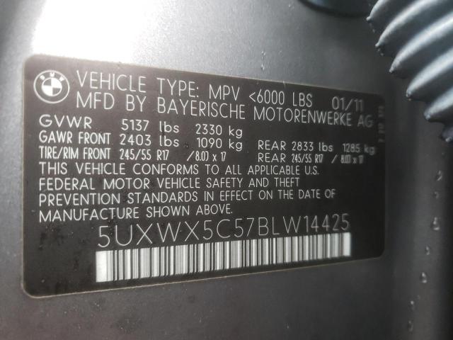 5UXWX5C57BLW14425 - 2011 BMW X3 XDRIVE28I SILVER photo 13