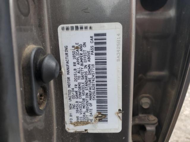 5Y2SL62874Z457718 - 2004 PONTIAC VIBE 灰色 照片 13