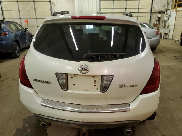 JN8AZ08W06W531308 - 2006 NISSAN MURANO SL WHITE photo 6