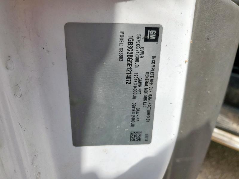 1GB3G3BG5E1214072 - 2014 CHEVROLET EXPRESS G3 WHITE photo 12