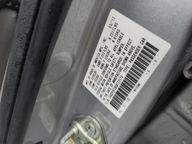 1HGCP2F38CA172170 - 2012 HONDA ACCORD LX SILVER photo 12