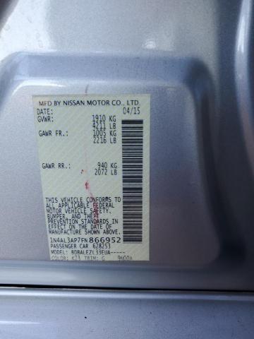 1N4AL3AP7FN866952 - 2015 NISSAN ALTIMA 2.5 ვერცხლისფერი ფოტო 12