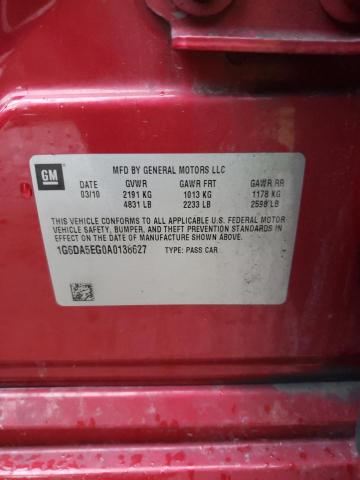 1G6DA5EG0A0138627 - 2010 CADILLAC CTS 红色 照片 12