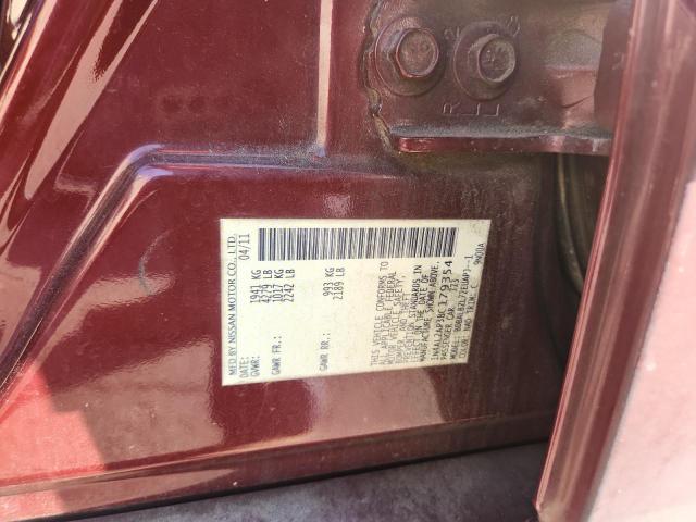 1N4AL2AP3BC179354 - 2011 NISSAN ALTIMA BASE BURGUNDY photo 12