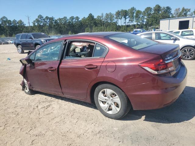 19XFB2F57EE070631 - 2014 HONDA CIVIC LX BURGUNDY photo 2