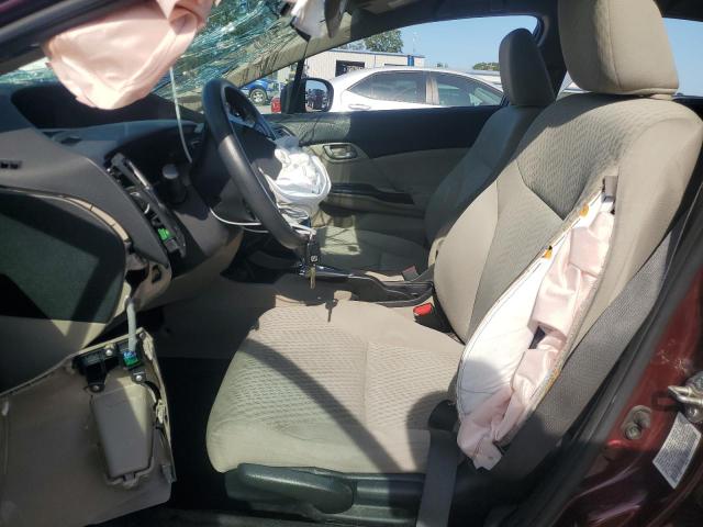 19XFB2F57EE070631 - 2014 HONDA CIVIC LX BURGUNDY photo 7