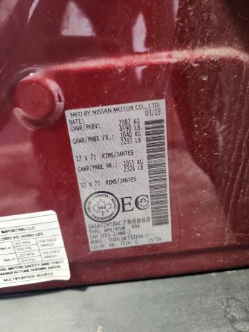 5N1AT2MT8KC788888 - 2019 NISSAN ROGUE S RED photo 13