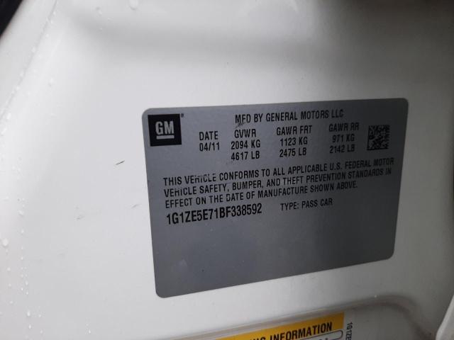 1G1ZE5E71BF338592 - 2011 CHEVROLET MALIBU LTZ კრემისფერი ფოტო 13