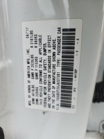19UUB2F5XJA007061 - 2018 ACURA TLX TECH WHITE photo 12