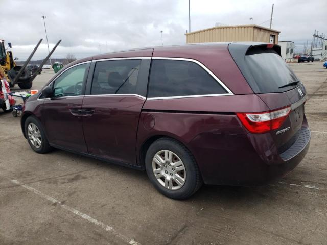 5FNRL5H24CB037561 - 2012 HONDA ODYSSEY LX BURGUNDY photo 2