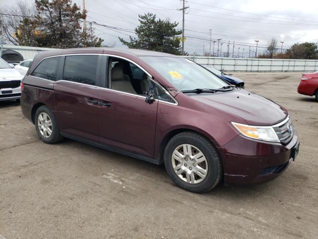 5FNRL5H24CB037561 - 2012 HONDA ODYSSEY LX BURGUNDY photo 4