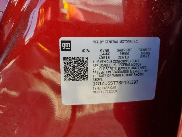 1G1ZD5ST7SF101397 - 2025 CHEVROLET MALIBU LT RED photo 12