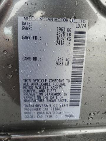 1N4BL4BV5SN331104 - 2025 NISSAN ALTIMA S GRAY photo 13