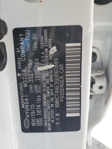 KMHCT4AE3GU060889 - 2016 HYUNDAI ACCENT SE WHITE photo 13