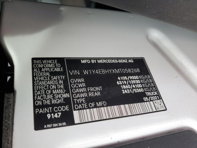 W1Y4EBHYXMT058268 - 2021 MERCEDES-BENZ SPRINTER 2500 WHITE photo 14