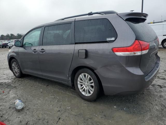 5TDYK3DC6BS073053 - 2011 TOYOTA SIENNA XLE GRAY photo 2