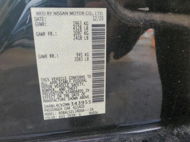 1N4BL4CV2MN343955 - 2021 NISSAN ALTIMA SR 黑色 照片 13