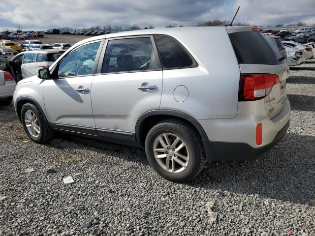 5XYKT3A67EG473402 - 2014 KIA SORENTO LX SILVER photo 2