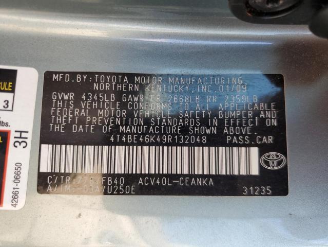 4T4BE46K49R132048 - 2009 TOYOTA CAMRY BASE 蓝色 照片 12