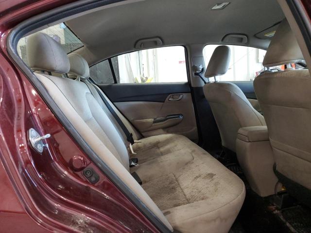 19XFB2F54EE062728 - 2014 HONDA CIVIC LX BURGUNDY photo 10