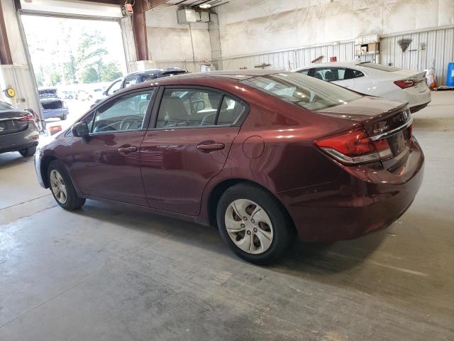 19XFB2F54EE062728 - 2014 HONDA CIVIC LX BURGUNDY photo 2