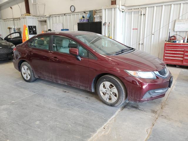 19XFB2F54EE062728 - 2014 HONDA CIVIC LX BURGUNDY photo 4