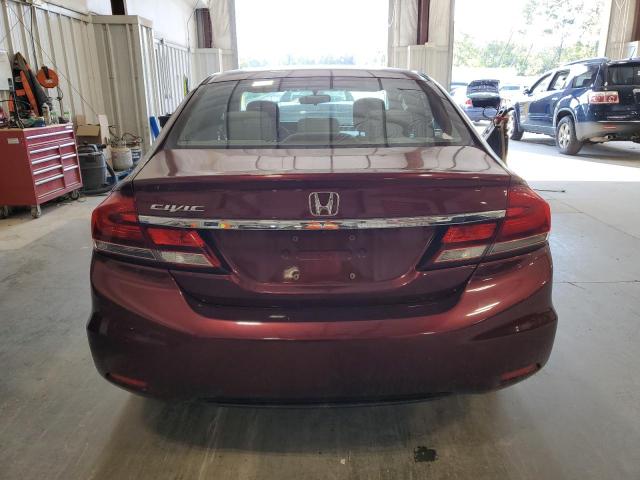 19XFB2F54EE062728 - 2014 HONDA CIVIC LX BURGUNDY photo 6